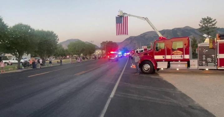 Fallen officer procession in Logan