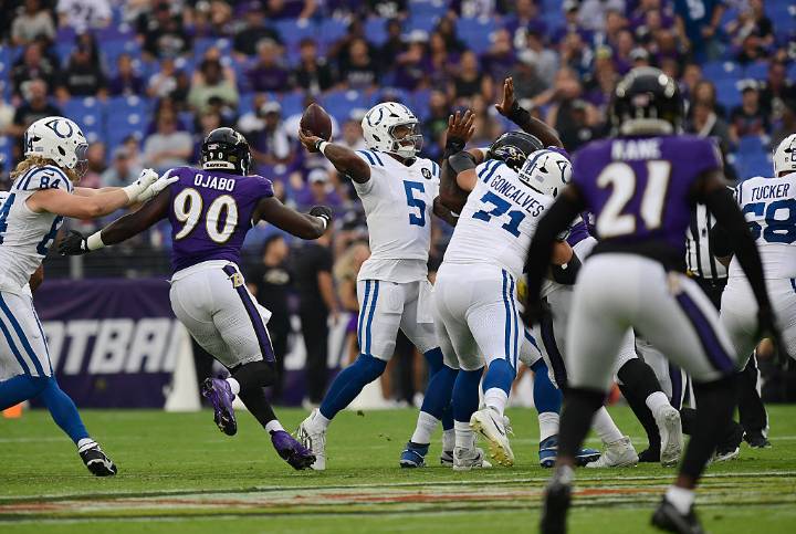 Colts Fall to Ravens in Preseason Opener, Richardson Leaves with Finger Injury