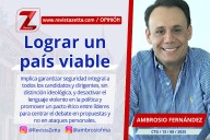 Lograr un país viable – Opinión de Ambrosio Fernández