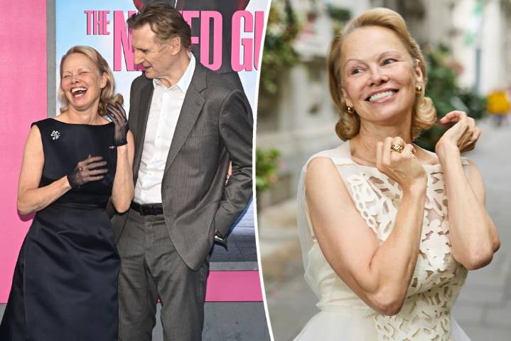 Pamela Anderson jokes about her racy go-to date-night outfit amid Liam Neeson romance