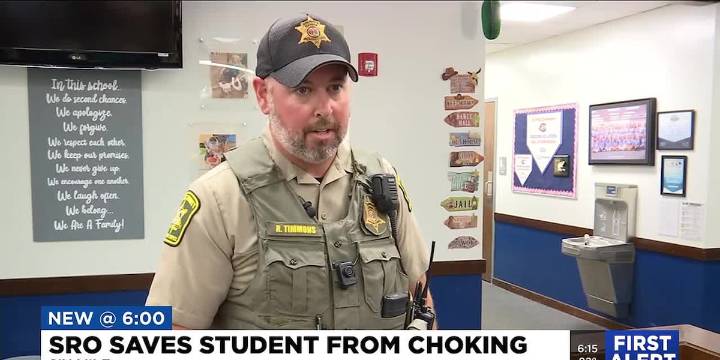 SRO saves student from choking in Six Mile