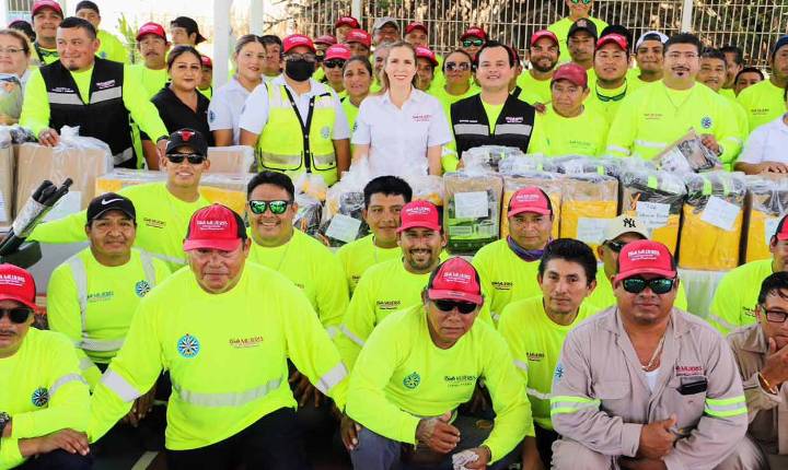 Atenea Gómez Ricalde fortalece a las áreas operativas de Isla Mujeres con entrega de equipo y herramientas