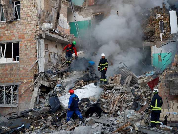 Photos: Several killed, dozens wounded in Russian attack on Kyiv