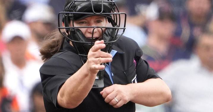 MLB is calling up its first female umpire, promoting Jen Pawol for Saturday's Marlins