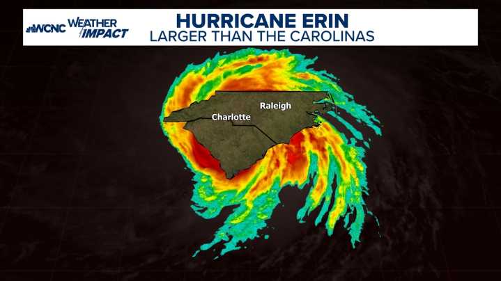 Will Hurricane Erin hit Charlotte?