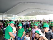 «Póngase bien verde porque vamos con todo» pidió «El Jimmy» en la primera asamblea verde en Chalco