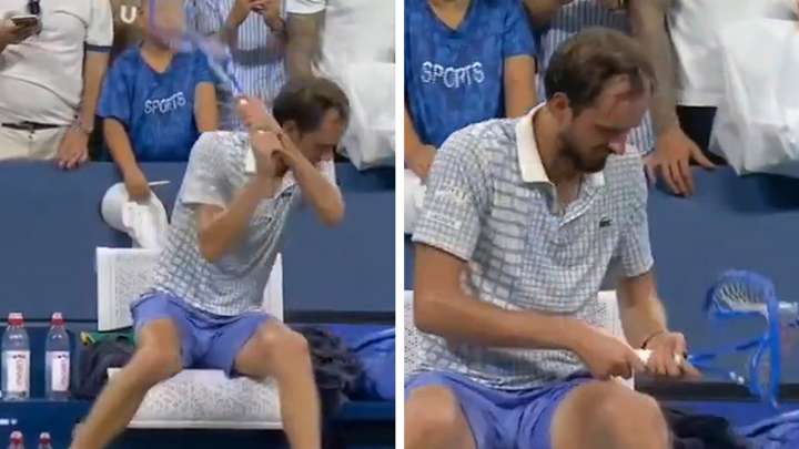 Tennis Star Daniil Medvedev Melts Down At US Open, Obliterates Racket