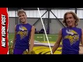 Male cheerleaders on the Minnesota Vikings cause fans to flip out