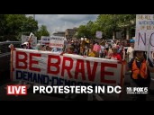 LIVE: Protesters in DC rally against Trump before marching to White House