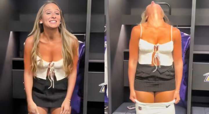 VIDEO: Things Got Steamy As Fiancée Of Baltimore Ravens Punter Tried To Fit Into His Incredibly Tight Pants