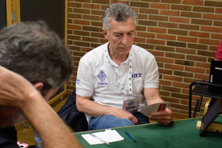 Mauricio Macri viajó al Mundial de Bridge y perdió en primera ronda