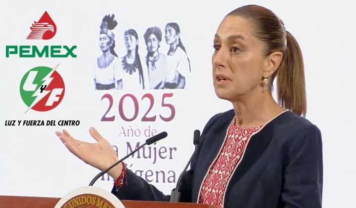 Claudia Sheinbaum alerta sobre pensiones “exorbitantes” en Pemex y Luz y Fuerza del Centro