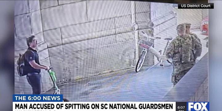 Man accused of spitting on SC National Guardsmen in D.C.