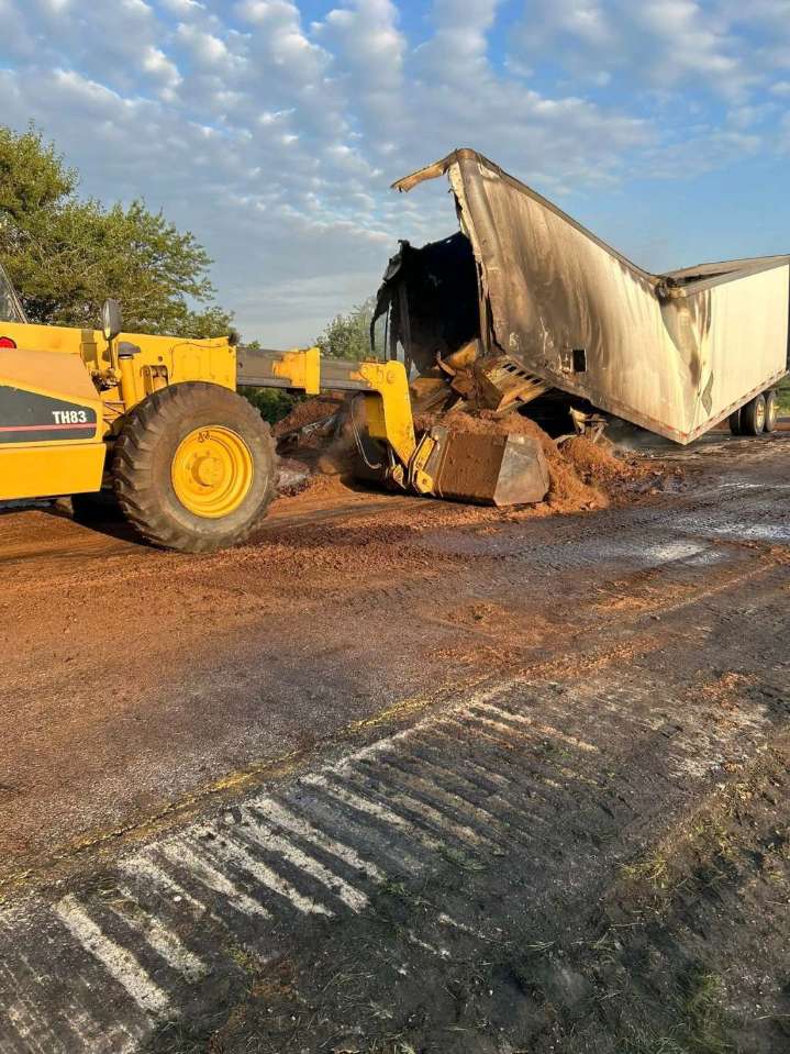 Driver killed when semi hits stalled trailer on Interstate 65, catches fire
