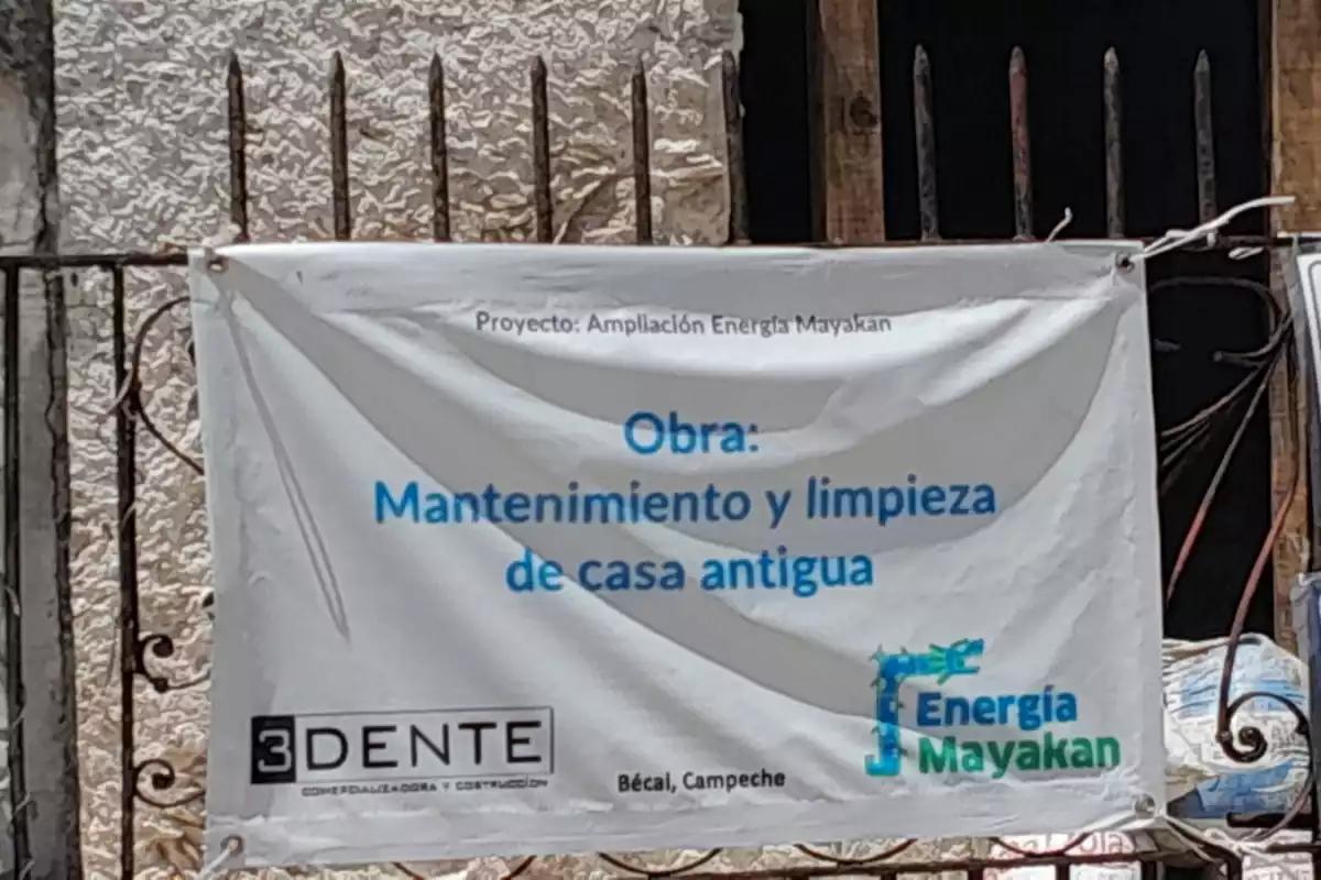 Exigen transparencia en obra de restauración de casona colonial en el corazón de Bécal