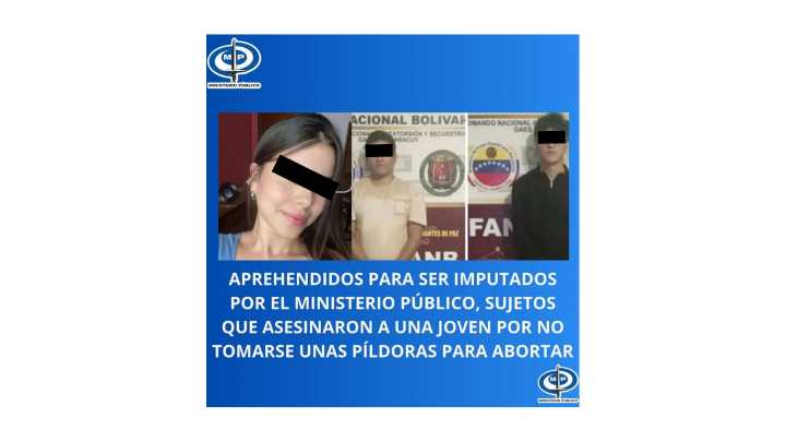 Imputados por asesinato de una joven en Yaracuy