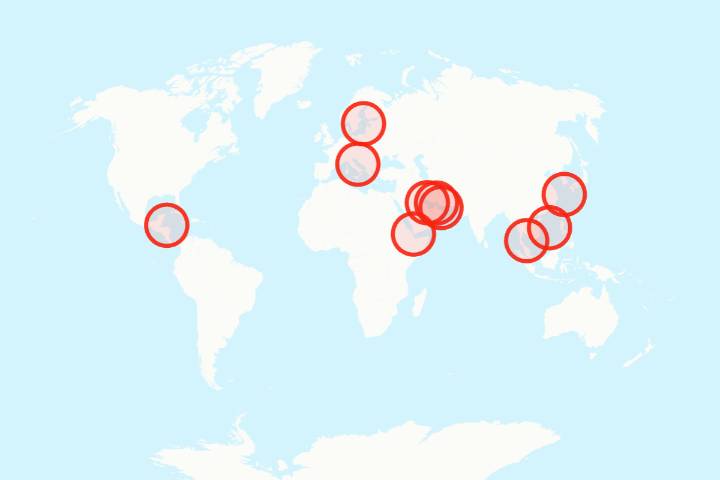Map Shows Where US Challenged 'Excessive' Maritime Claims