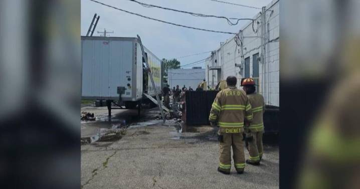 Cedar Rapids firefighters stop trailer fire after power line crash