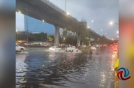 Generan encharcamientos y caos vial fuertes lluvias en la CDMX