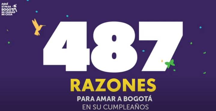 Bogotá celebra sus 487 años con eventos culturales y actividades populares