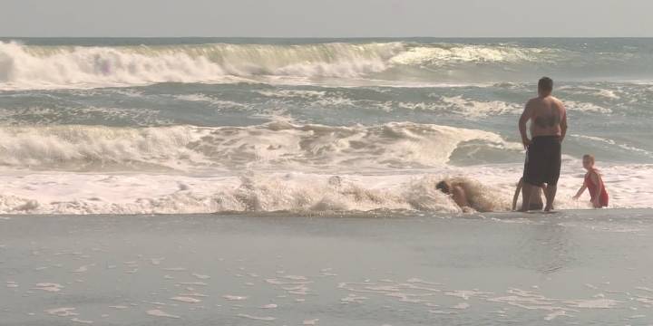 Hurricane Erin brings large waves to Crystal Coast beaches