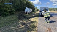 Tractor-trailer side-swiped, causing it to cross over Route 101 median in Candia, state police say