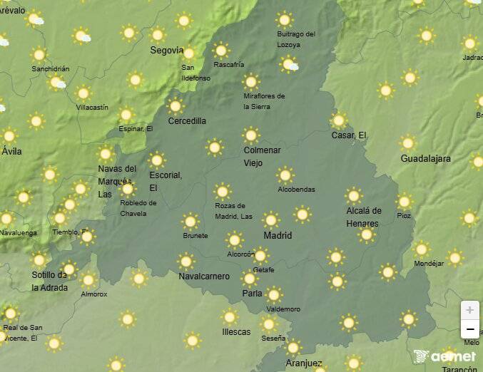 La ola de calor en Madrid: hasta 38 ºC en varias ciudades y apenas nubes en toda la región