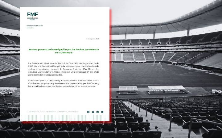 FMF investigará hechos violentos ocurridos en los estadio Akron y Universitario de la UANL