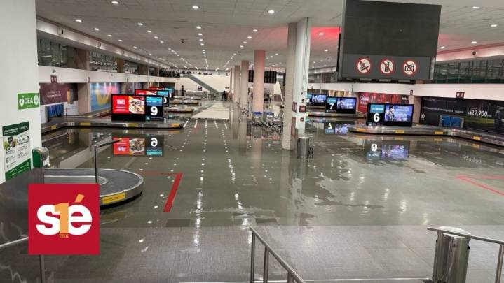 AICM suspende operaciones por inundaciones; prevén reanudación a medianoche