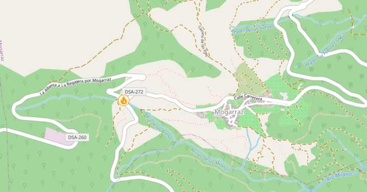 Susto en Mogarraz por un incendio en una zona de huertos