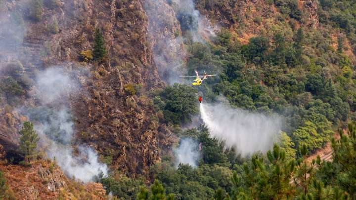 El fuego del sur de Lugo apenas está localizado ya en un puñado de focos con menos fuerza