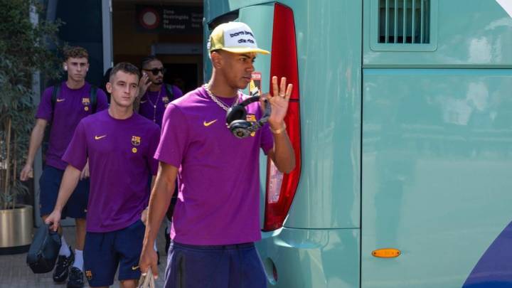 Las imágenes de la llegada del FC Barcelona a Mallorca
