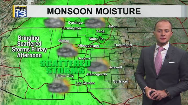 More showers and storms move into New Mexico Friday