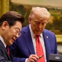 Shares surge after US and S. Korean leaders become Oval Office pen pals