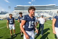 Penn State football breaks out smiles and uniforms for Photo Day at Beaver Stadium