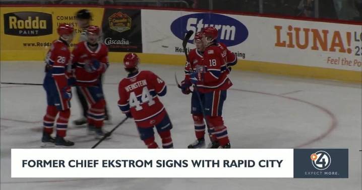 Former Spokane Chief Rasmus Ekström signs with Rapid City Rush