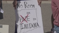 Monument Circle rally pushes back after hate march in downtown Indianapolis