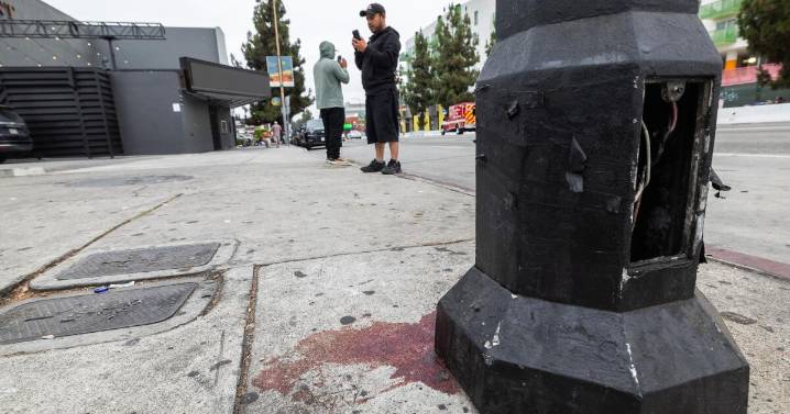 Driver rammed into crowd outside Hollywood club, then was shot. Alleged shooter now under arrest