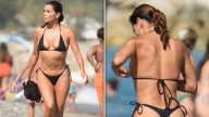 Eva Longoria Heats Up the Beach in Black String Bikini