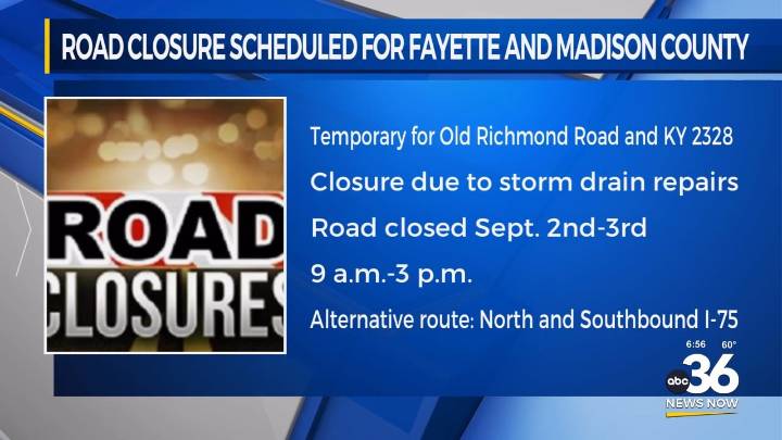 Old Richmond Road to close for storm drain repairs next week