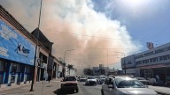 Intenso incendio de pastizales en la zona de la Plaza Mujeres Entrerrianas