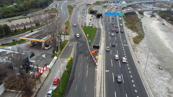 Habilitan dos pistas hacia el oriente en puente Lo Saldes: ¿Hasta cuándo continúan las obras en Costanera Norte?