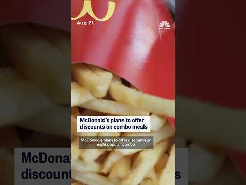 McDonald's plans to offer discounts on combo meals