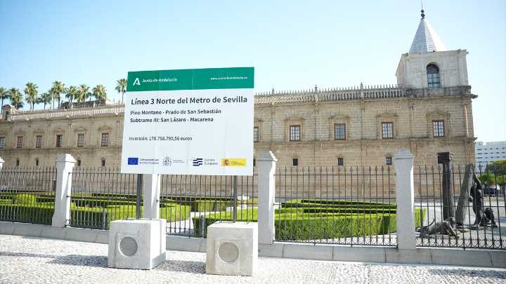 Avanzan las obras de la Línea 3 Norte del Metro de Sevilla: estos son los nuevos cortes de tráfico