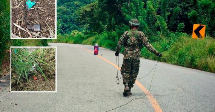 Pusieron “cilindro bomba” de señuelo a militares para atacarlos con bombas en el Norte de Antioquia