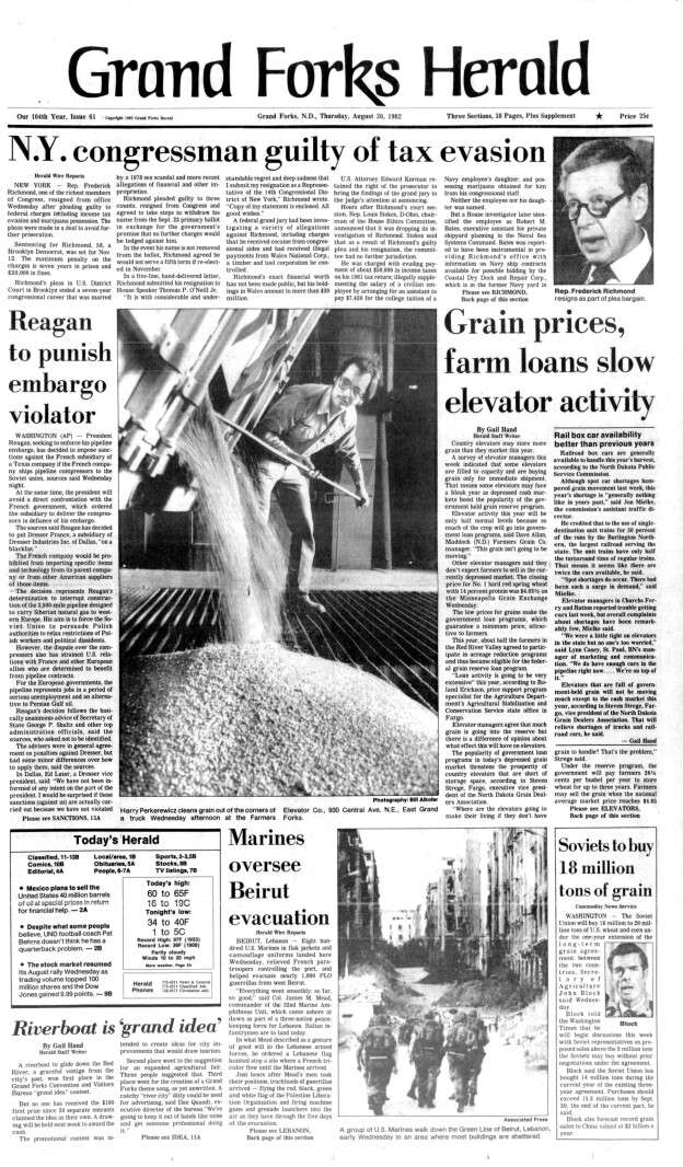 Today in History: August 26, 1982 - Grand Forks eyes riverboat to boost tourism