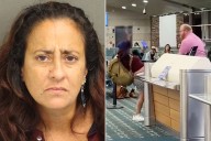 Woman Screams at and Attempts to Kick Airport Staff in Outburst Caught on Video