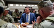 Top White House officials turn to public appearances with troops as a tense Washington watches
