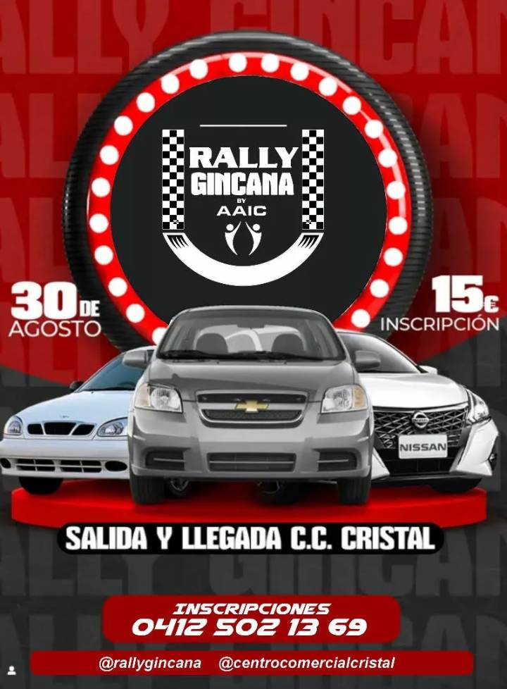 El Centro comercial Cristal celebrará 1er. Rally Gincana el próximo sábado 30 de agosto