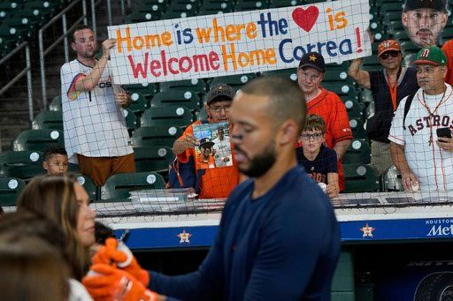 Correa plays 1st game in Houston since trade as Bregman visits for 1st time since joining Red Sox